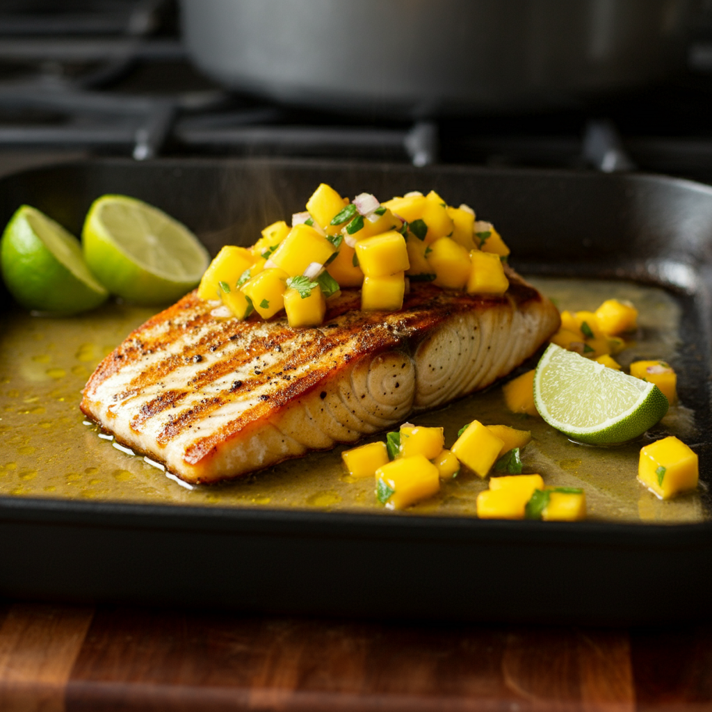 Grilled Swordfish with Mango Salsa